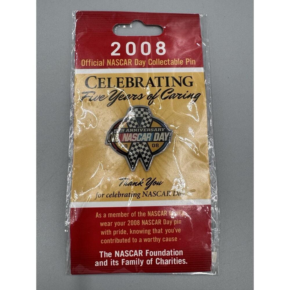 2008 Celebrating NASCAR DAY‎ 5th Anniversary Collector Lapel Cap Pin